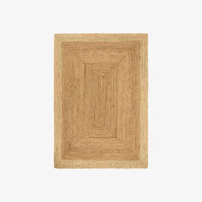 Cult Furniture £26  Off  Jenson Border Jute Rug, White Rug Size: 120 x 170cm Modern Designed Rugs, Colourful Contemporary Rug