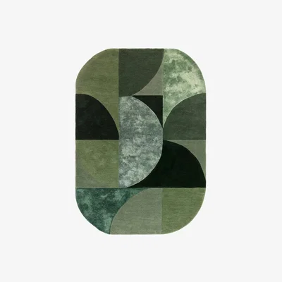 Cult Furniture Robyn Oval Hand Tufted Rug, Forest Rug Size Option: 160 x 230cm Modern Designed Rugs, Colourful Contemporary Rug