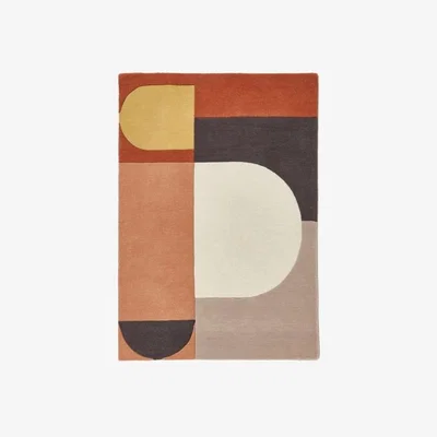 Cult Furniture Arvid Hand-Tufted Wool Rug, Orange Size: 120 x 170cm Modern Designed Rugs, Colourful Contemporary Rug