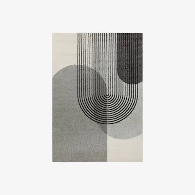 Cult Furniture Clarke Abstract Design Rug, Grey Size: 120cm x 170cm Modern Designed Rugs, Colourful Contemporary Rug