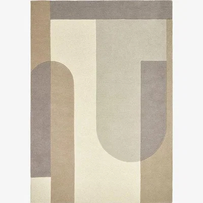 Cult Furniture Arvid Hand-Tufted Wool Rug, Natural & Grey Rug Size: 160 x 230cm Modern Designed Rugs, Colourful Contemporary Rug