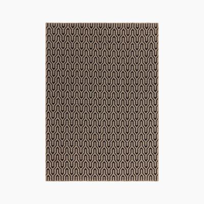 Cult Furniture Sula Flat Weave Rug, Black Lattice Rug Size: 160 x 230cm Modern Designed Rugs, Colourful Contemporary Rug