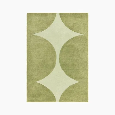 Cult Furniture Oasis Hand Tufted Rug, Sage Green Rug Size: 120 x 170cm Modern Designed Rugs, Colourful Contemporary Rug