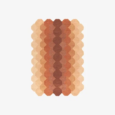 Cult Furniture £50  Off  Matrix Hand Tufted Rug, Rust Rug Size: 120 x 170cm Modern Designed Rugs, Colourful Contemporary Rug