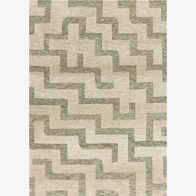 Cult Furniture Jarret Rug, Cream & Green Rug Size: 200 x 290cm Modern Designed Rugs, Colourful Contemporary Rug