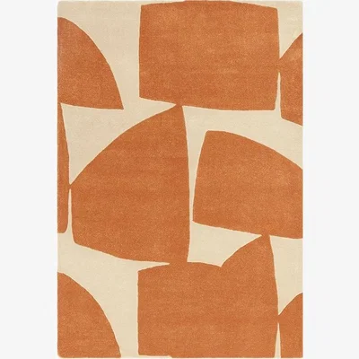 Cult Furniture Remington Hand Tufted Rug, Kite Orange Rug Size: 120 x 170cm Modern Designed Rugs, Colourful Contemporary Rug