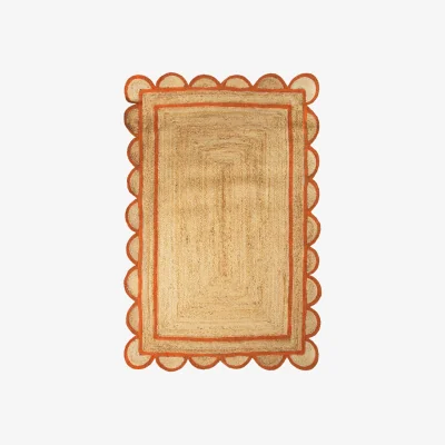 Casa by JJ Red Scallop Jute Rug