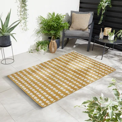 Dunelm Elements Coastal Indoor Outdoor Rug Ochre