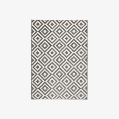 Dunelm Grey Diamond Matrix Rug Grey