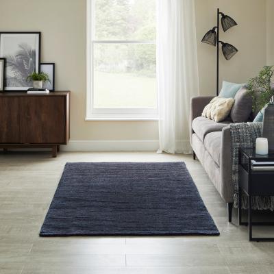 Dunelm Cord Rug Blue