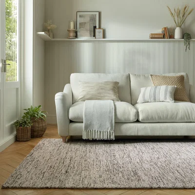 Dunelm Churchgate Welby Wool Rug Natural