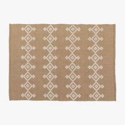 Dunelm Maes Natural Rug Beige/White