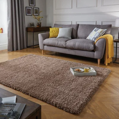 Dunelm Slumber Shaggy Rug Biscuit