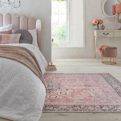 Dunelm Somerton Washable Rug Pink