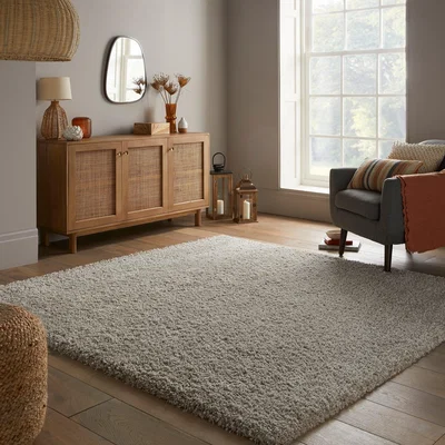 Dunelm Slumber Square Rug Brown