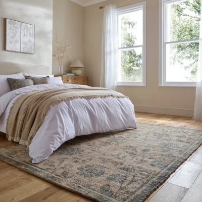Dunelm Dua Floral Jute Rug