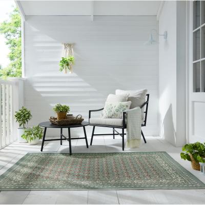 Dunelm Churchgate Brooke Indoor Outdoor Floral Rug MultiColoured