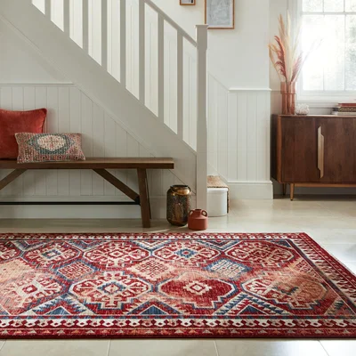 Dunelm Esin Traditional Rug Red