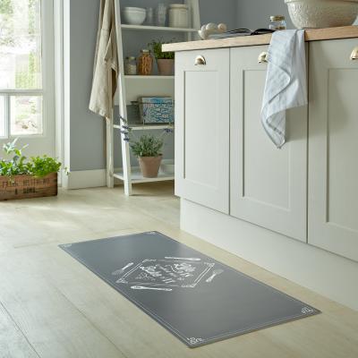 Dunelm Bake of it Vinyl Runner Grey