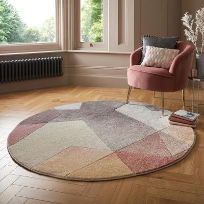 Dunelm Remy Circle Rug MultiColoured