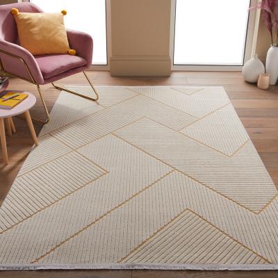 Dunelm Jazz Chevron Indoor Outdoor Rug Jazz Amber