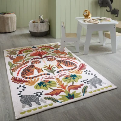 Dunelm Nature's Exhibitionists Tiger Washable Rug