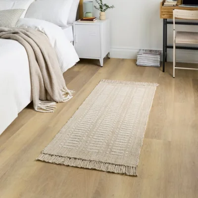 Dunelm Cotton Chenille Ivory Scatter Rug