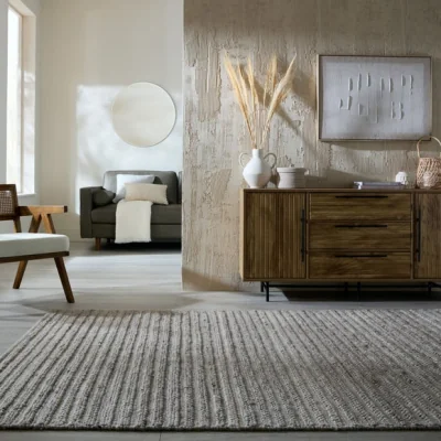 Dunelm Tonal Textured Wool Rug