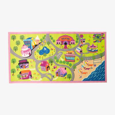 Dunelm Pink Style Town Rug Multi Coloured