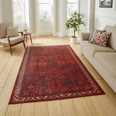 Dunelm Think Rugs Kashmar Lattice Washable Rug