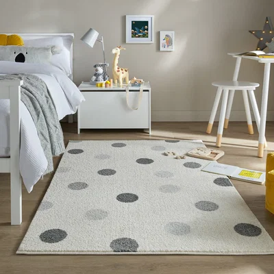 Dunelm Alena Polka Dot Rug Alena Polka Dot Grey