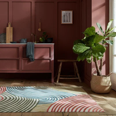 Dunelm Wanda Swirl Washable Rug