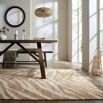 Dunelm Zebra Patterned Jute Rug