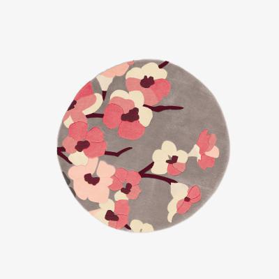Dunelm Infinite Blossom Circle Rug Pink