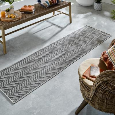 Dunelm Sicily Indoor Outdoor Runner Dark Grey