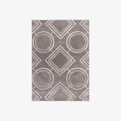 Dunelm 5A Fifth Avenue Silver Geo Rug Silver
