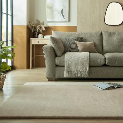Dunelm Faux Fur Supersoft Lush Rug Natural
