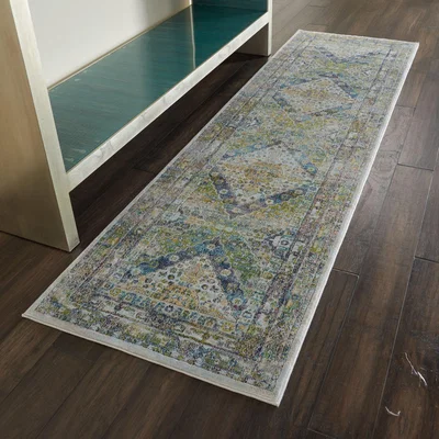 Dunelm Ankara Global 7 Runner Blue