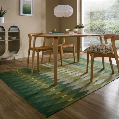 Dunelm Zuno Geometric Diamond Wool Rug