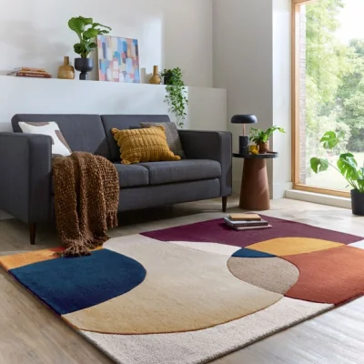 Dunelm Glow Wool Modern Rug