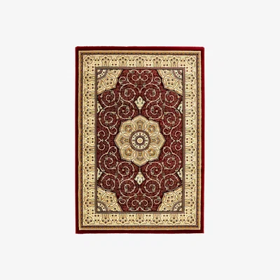 Dunelm Heritage Rug Red/Natural