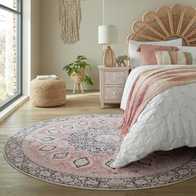 Dunelm Fold Somerton Washable Rug Pink