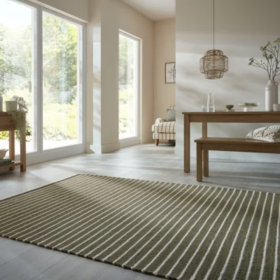 Dunelm Seb Striped Wool Rug