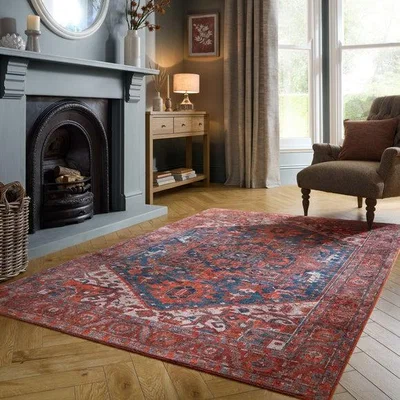 Dunelm Sofia Mid Century Textured Washable Rug