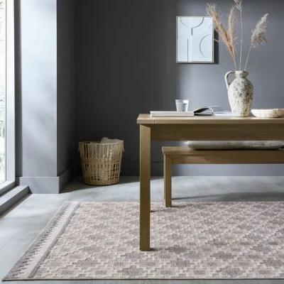 Dunelm Graysen Washable Geometric Rug