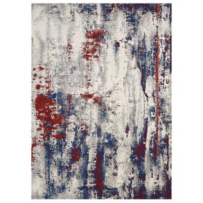 Dunelm Maxell 15 Rug White/Blue/Red