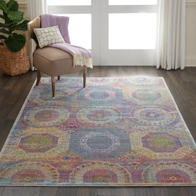 Dunelm Ankara Global 5 Rug MultiColoured