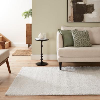 Dunelm Cosy Shaggy Rug Silver