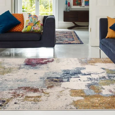 Dunelm Asiatic Nova Mustard Rug