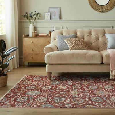 Dunelm Pippa Traditional Rug Red